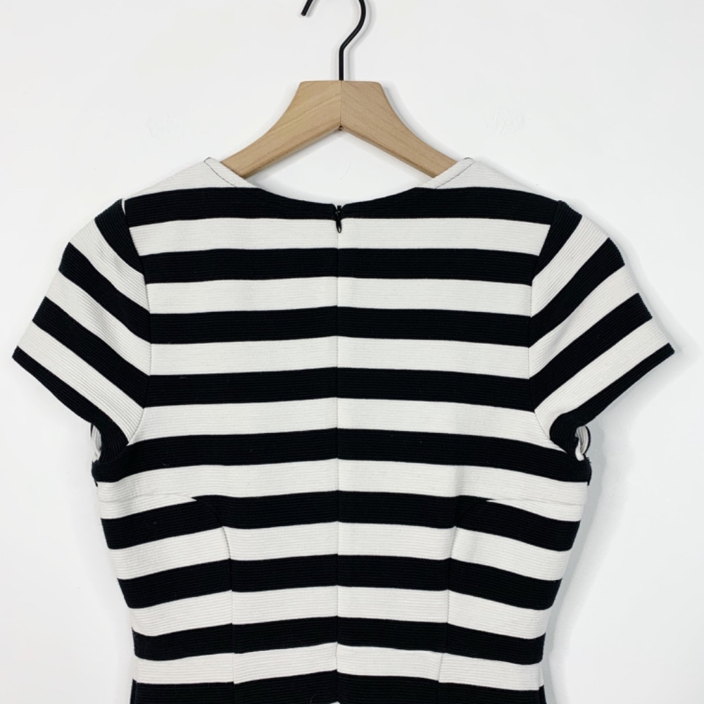 Boden Maggie Ottoman Striped Fit And Flare Dress 4 - Picture 6 of 7